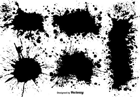 Vector Set Of Black Splatters 127276 Vector Art At Vecteezy