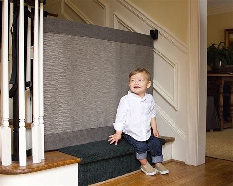 Wall To Banister Stair Barriers Fabric Baby Gates Baby Safety Gate
