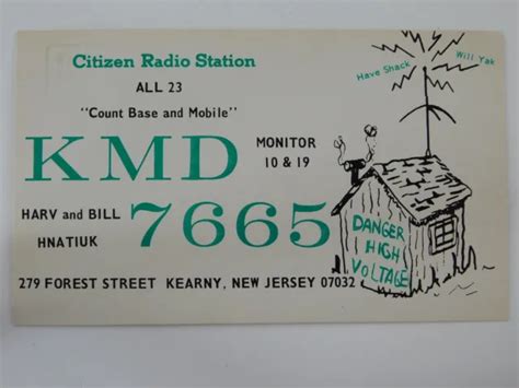 Vintage Amateur Ham Radio Qsl Postcard Card Kmd 7665 New Jersey 945 Picclick