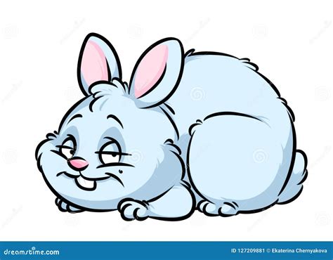Fat Rabbit Cartoon Illustration Stock Illustration Illustration Of