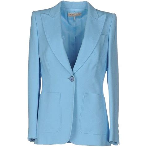 Emilio Pucci Blazer Blue Blazer Jacket Fashion Blazer