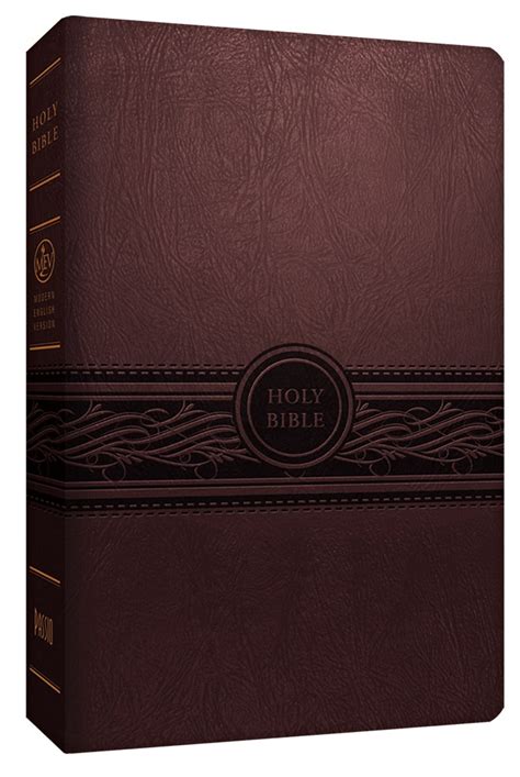 Mev Personal Size Large Print Bible Cherry Brown Leatherlike Ebay
