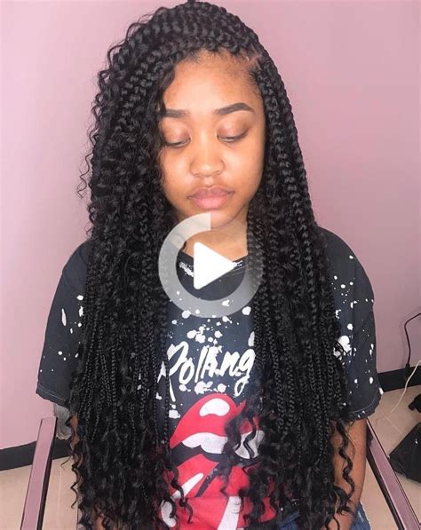 Pin On Natural Hairstyles Hair Styles Braids With Curls Braided
