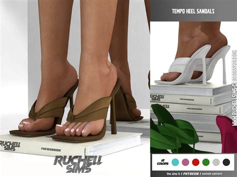 Sims 4 Tempo Heel Sandals By Ruchell Sims The Sims Book