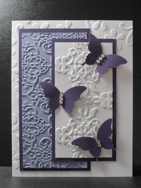 Lovely Hopeful Butterflies Cardusing An Embossing Folder And