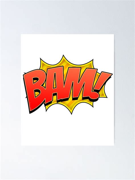 Bam Comic Book Sound Effect Poster For Sale By Mikeprittie Redbubble