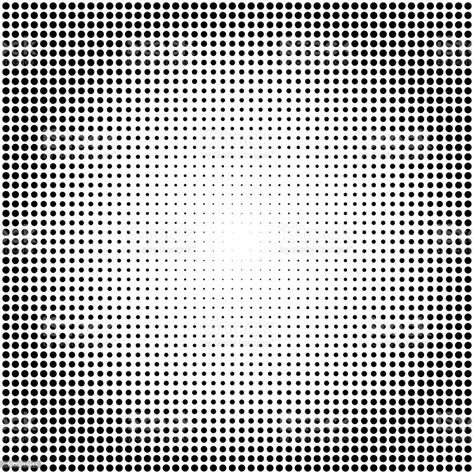 Abstract Vector Black And White Dotted Halftone Background Dot Radial