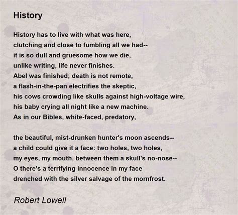 History Poem by Robert Lowell - Poem Hunter