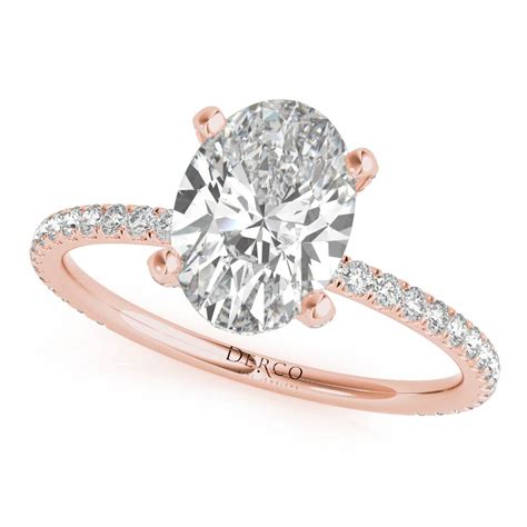 18k Rose Gold Hidden Halo Engagement Ring With 202 Carat Radiant