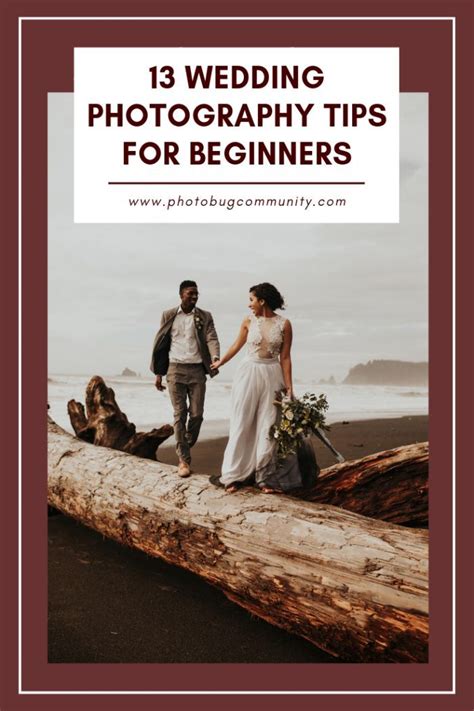 A Bride And Groom Walking On A Log With The Text 13 Wedding Photography