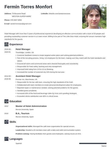 Curriculum Vitae En Inglés Ejemplo Plantilla English Cv