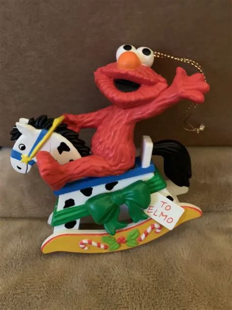 1992 Sesame Street Elmo Christmas Ornament Jim Henson Grolier Original