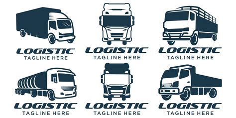 Truck Logo Cargo Logo Delivery Cargo Trucks Logistic Icon Set Logo