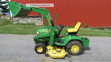 2004 John Deere X495 Garden Tractor W Loader Belly Mower Hydro 467 Hrs