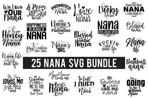 nana svg bundle grandma svg bundle graphic by snrcrafts24 · creative fabrica