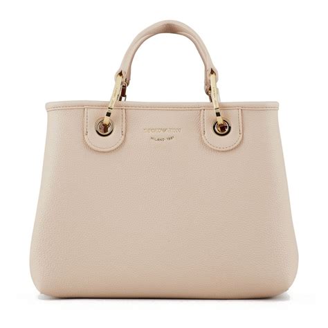 Emporio Armani Small Soft Beige Tote Bag Womens From Pilot Uk