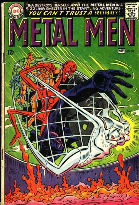 Metal Men 28 Dc Comic Books Comic Book Artists Comic Book Covers