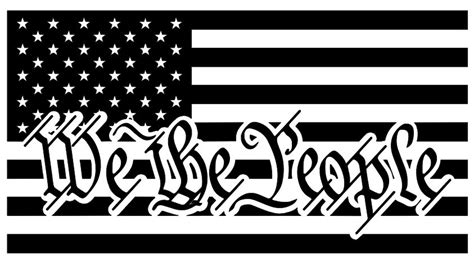 We The People American Flag Premium Vinyl Decal Etsy