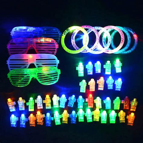 50pcs Led Glow Party Favor Supply Light Finger Lights Flashing Glasses