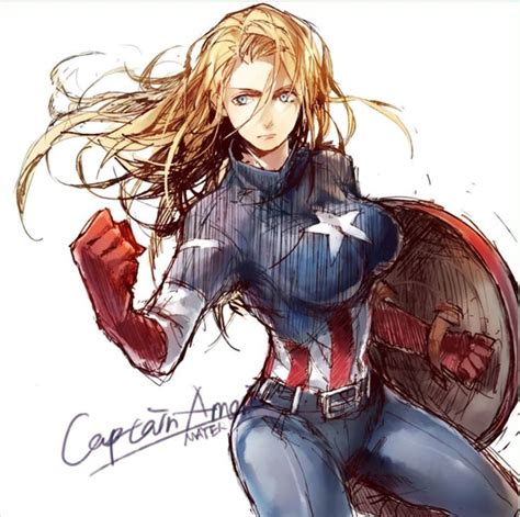 Captain America Gender Swap Fan Art Avengers Marvel