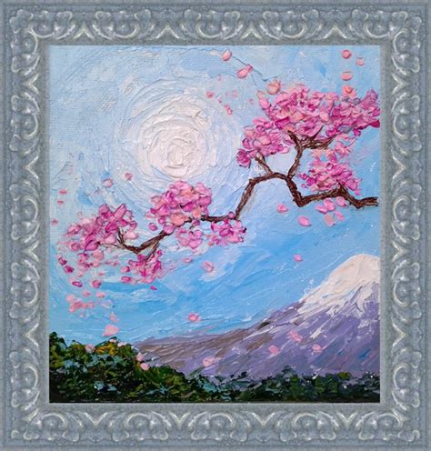 Sakura Painting Cherry Blossom Art Original Art Japan Painting Etsy