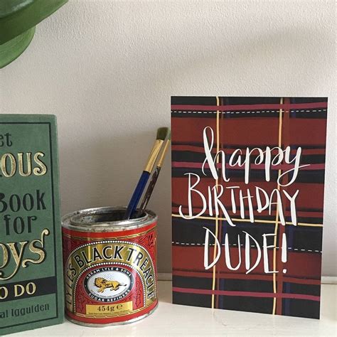 Happy Birthday Dude Birthday Card By The Little Posy Print Company
