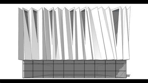 3d Modeling A Folding Facade Using Sketchup Youtube