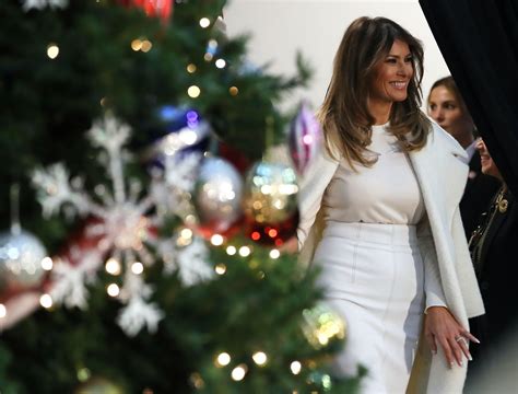 Melania Trump Says Her Blood Red Christmas Trees Look Even More