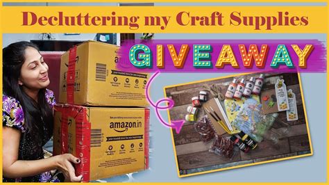 Decluttering My Craft Supplies 2 Giveaway Announcement Youtube