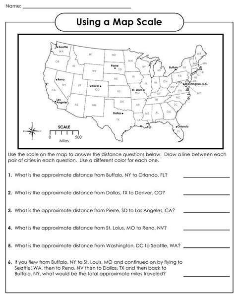5th Grade Map Skills Worksheets