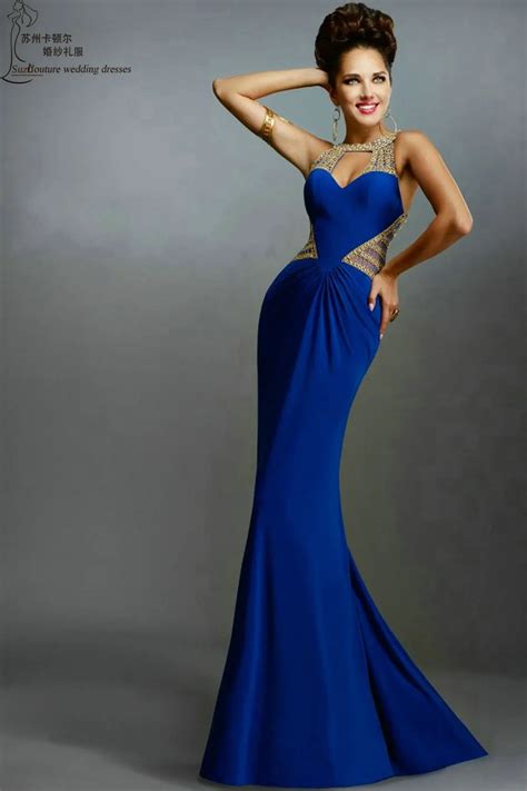 Azul Royal Vestido De Baile Pm1612 Elegante Longo Sereia Vestidos De Baile Vestidos De Gala Sexy