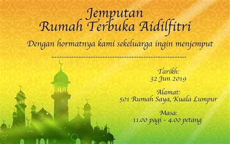 In malay, hari raya means the 'grand day of rejoicing' and, in singapore, it is a great muslim festival that recognises the. Contoh Kad Jemputan Rumah Terbuka Hari Raya Aidilfitri ...