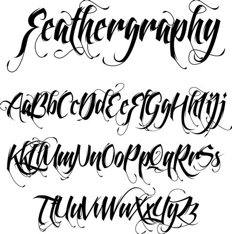 Feathergraphy Bobby And Christians Interest Tattoo Lettering Fonts