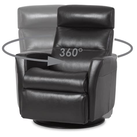 Img Norway Divani Compact Size Manual Recliner With Swivel Glide And