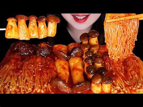 Asmr Spicy Mushrooms Mukbang Eating Sounds Youtube