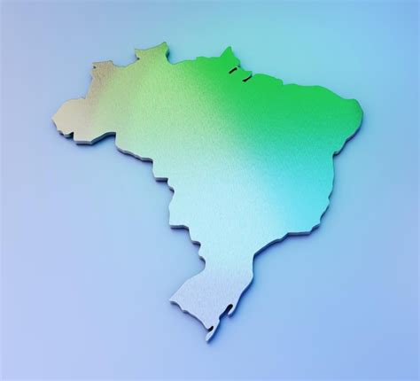 Ilustra O D Abstrata Do Mapa Do Brasil Texturizada Com Reflexos