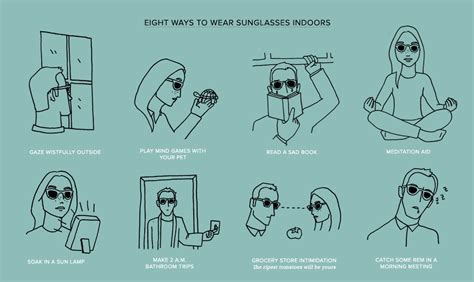 eight ways to wear sunglasses indoorswarby parker