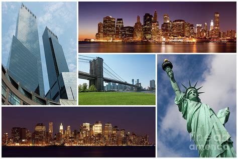 New York City Famous Landmarks Picture Collage Usa Photograph By