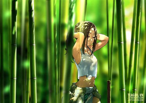 Hd Wallpaper Anime Original Bamboo Forest Girl Wallpaper Flare