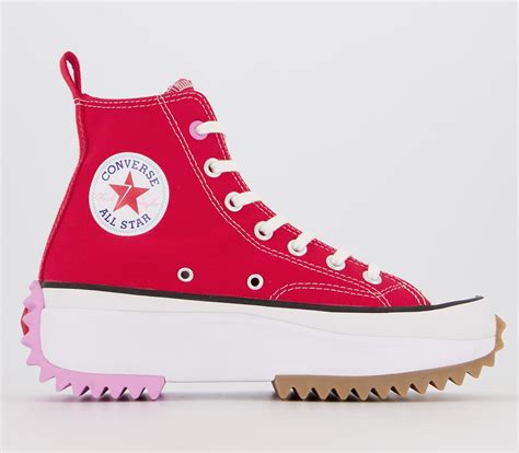 Converse Run Star Hike Trainers University Red Peony Pink Hers Trainers