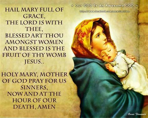 Hail Mary Saint Quotes Catholic Hail Mary Catholic Bible