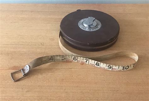 Vintage Tape Measure Vintage Lufkin 100 Ft Non Metallic Woven Etsy Canada