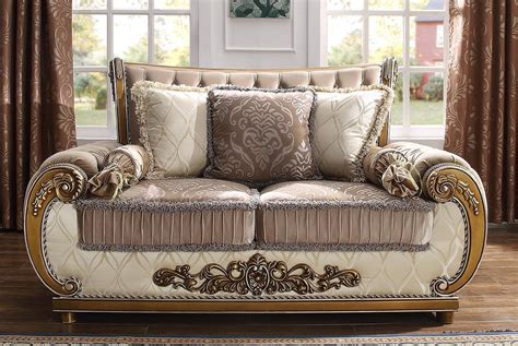 Traditional Loveseat In Brown Fabric Traditional Style Homey Design Hd 25