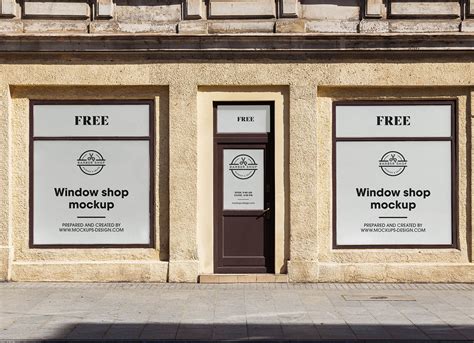 Free Storefront Shop Window Logo Mockup Psd Good Mockups