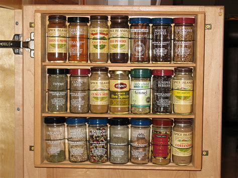 Spice Rack Inside Kitchen Cabinet Door Preindustrial