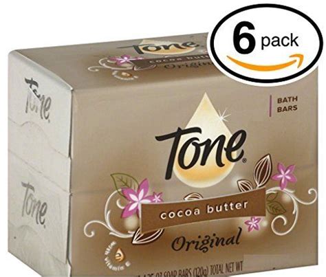 Pack Of 6 Bars Tone Soap Bath Bar Original Scent Cocoa Butter