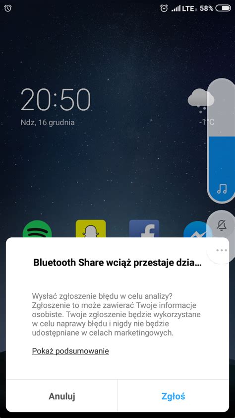 A nie są one ze sobą powiązane. Aplikacja Bluetooth Share wciąż przestaje działać ...