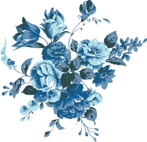 Blue Flowers Free Watercolor Flowers Watercolor Logo Azul Vintage