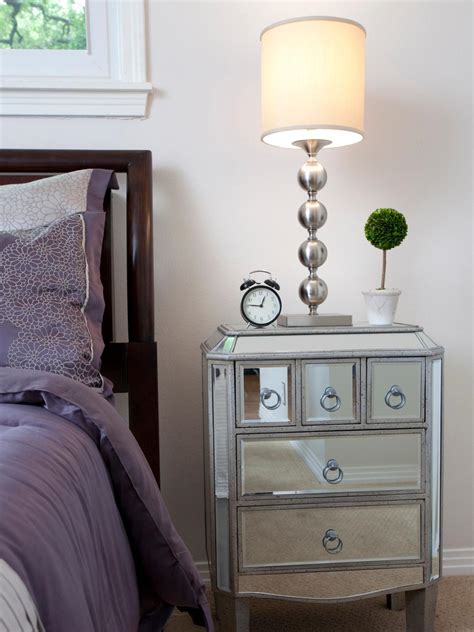 Transitional Bedroom With Mirrored Nightstand Hgtv