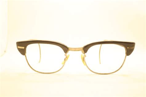 univeral black vintage browline 1950s 1960s eyeglasses gem